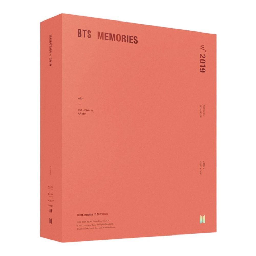 BTS MEMORIES OF 2019 (NO PHOTOCARD) - NEW/UNSEALED